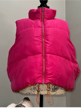 Bright Pink Puffer Vest